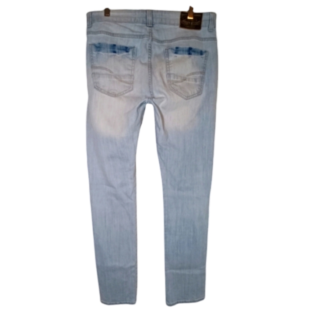 Beagle Mens Size 44x32 Lightwash Blue Straight Leg Jeans Texas Slim Fit Bootcut